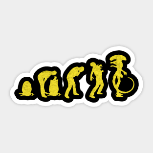 Evolution Alien Sticker